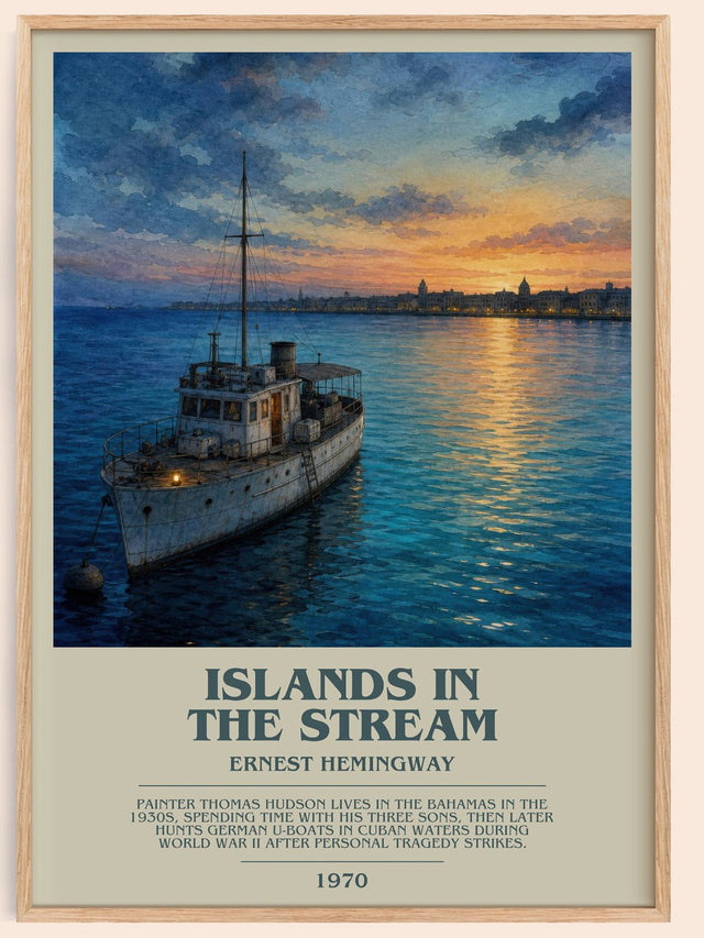 Islands In The Stream Bookish Wall Art by Ernest Hemingway