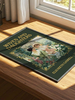 Wives And Daughters Classic Book Art Print by Elizabeth Gaskell – print on a sunlit desk