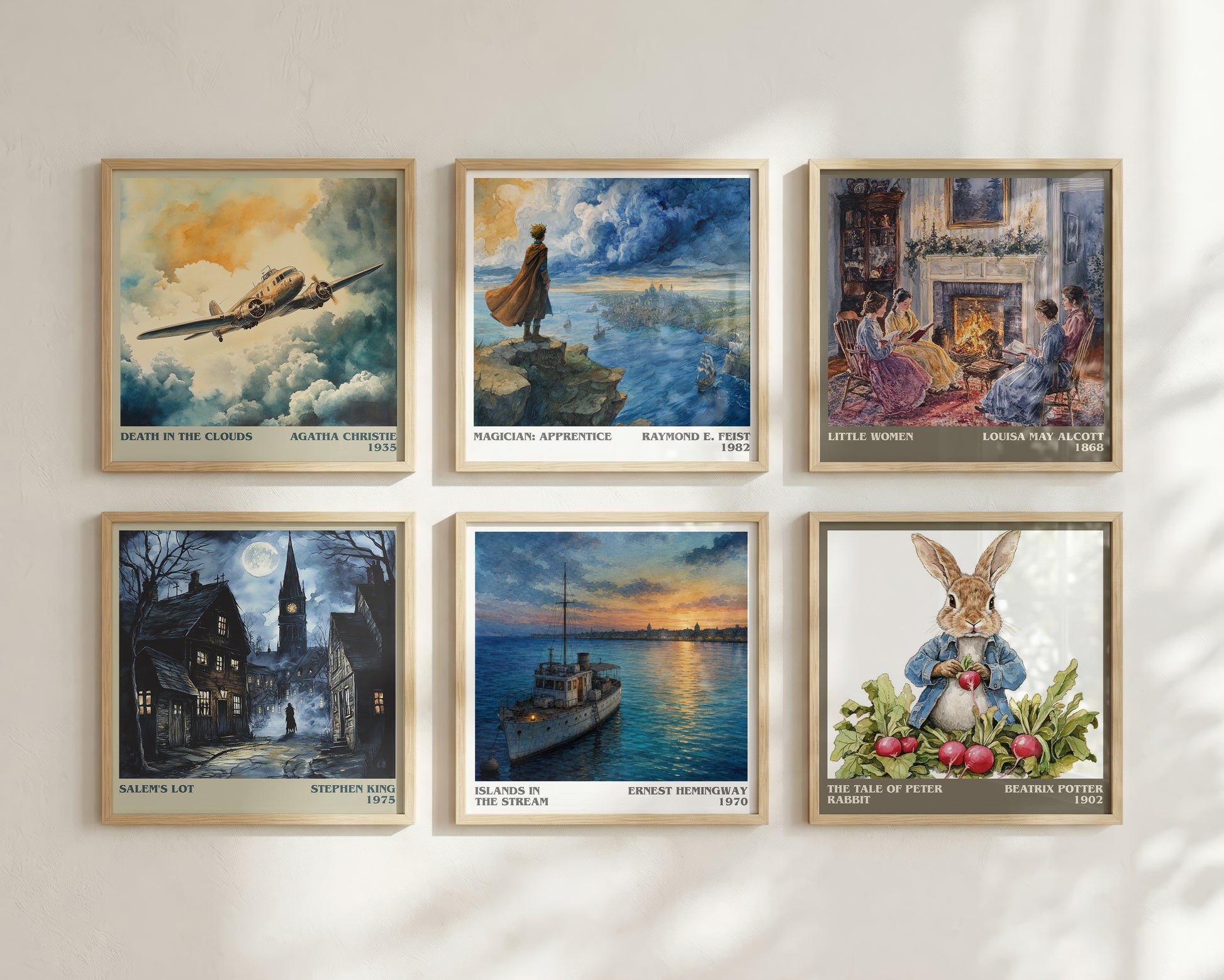 Islands In The Stream literary print framed by window – literary home decor