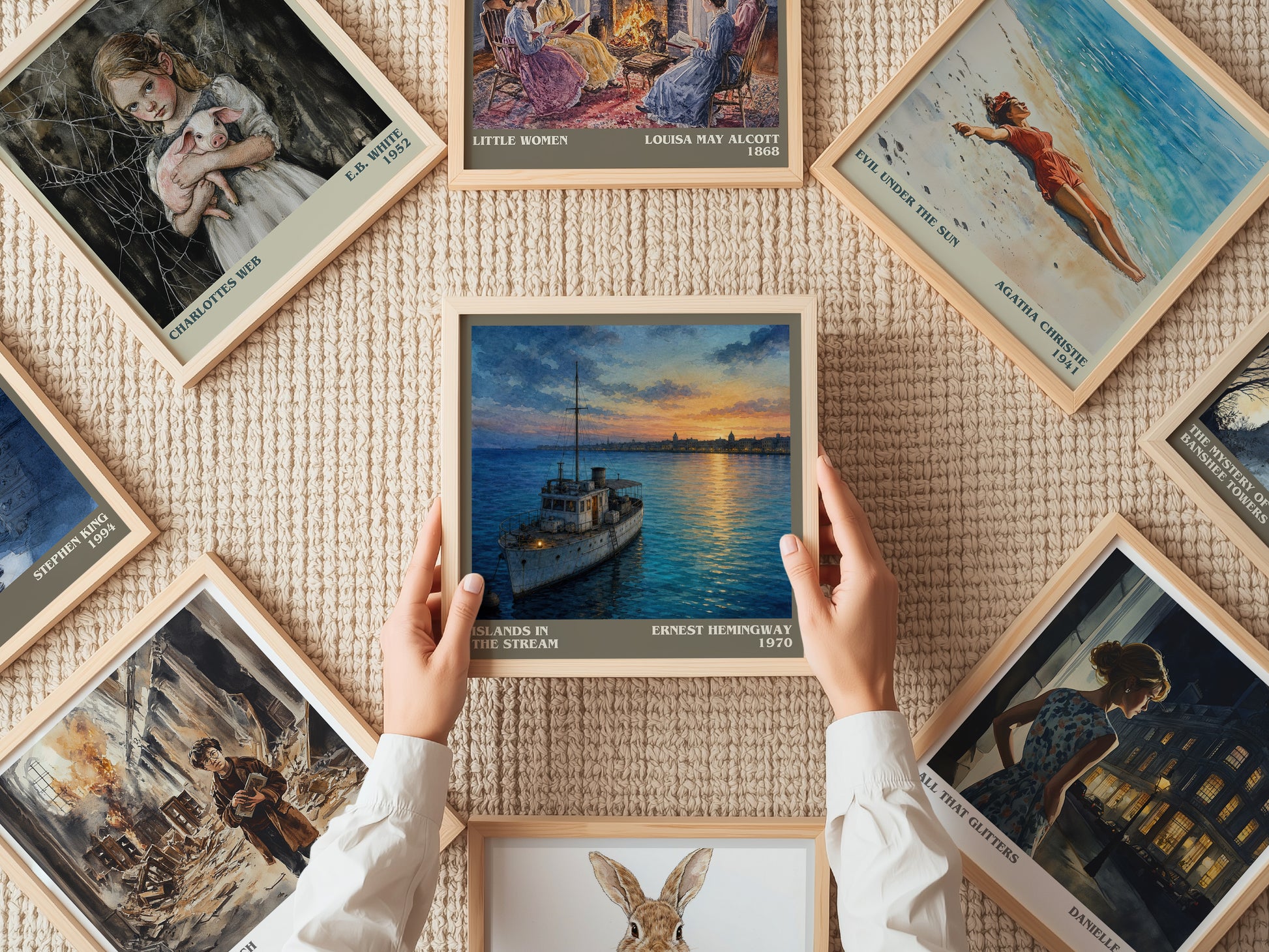 Islands In The Stream literary book poster framed on wall – literary fiction wall art