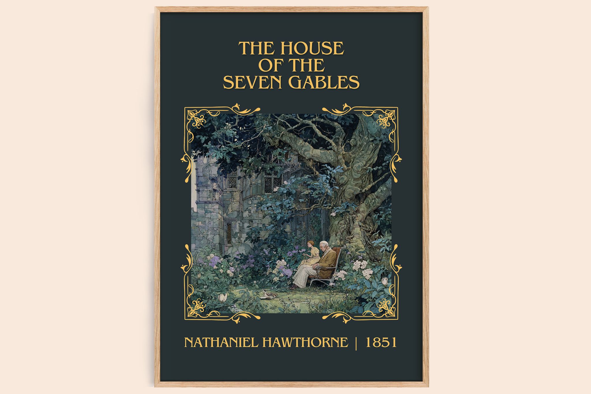 House Of The Seven Gables Classic Book Art Print by N. Hawthorne