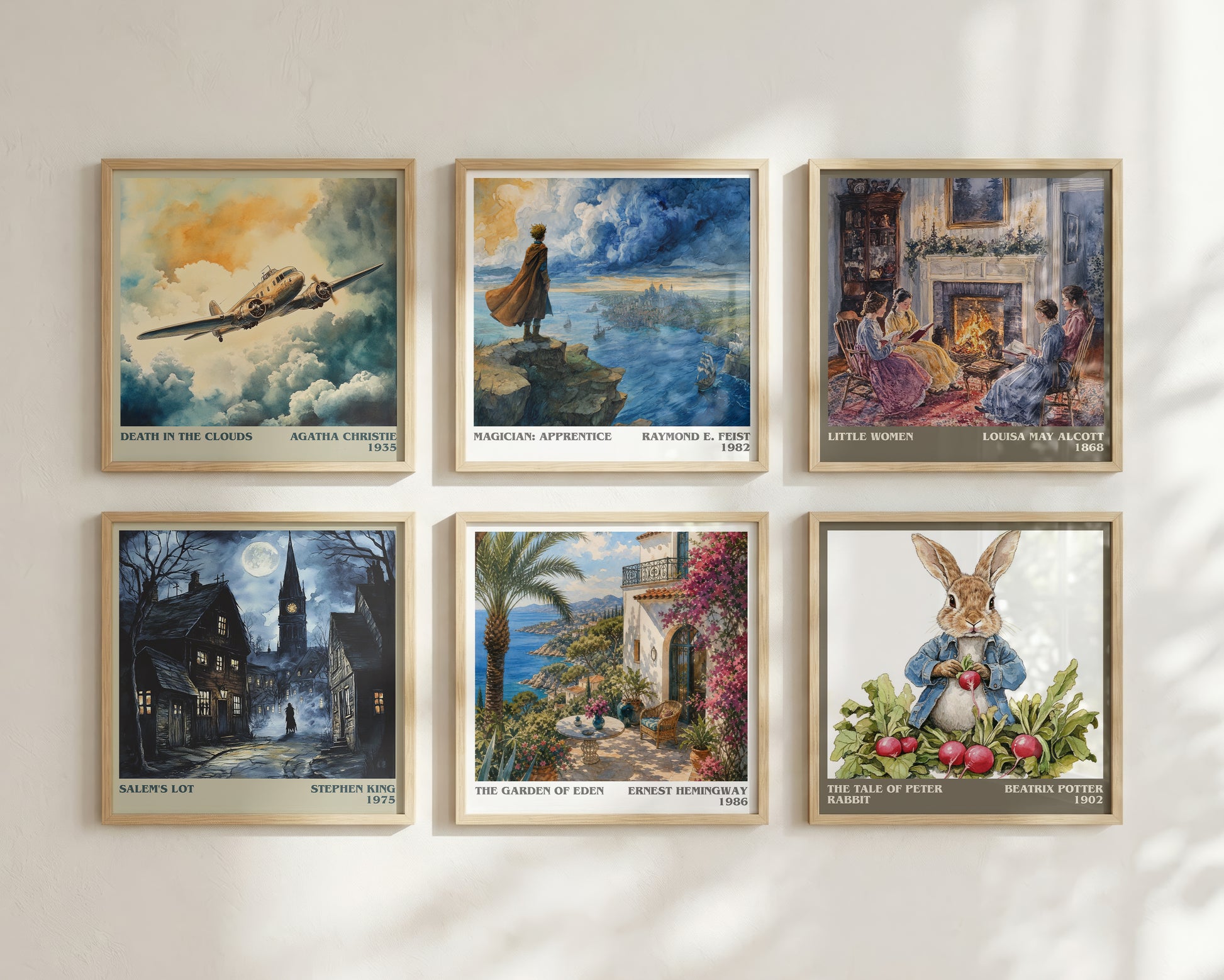 The Garden Of Eden literary print framed by window – literary home decor