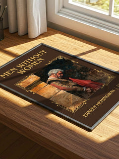 Men Without Women Classic Book Art Print by Ernest Hemingway – print on a sunlit desk