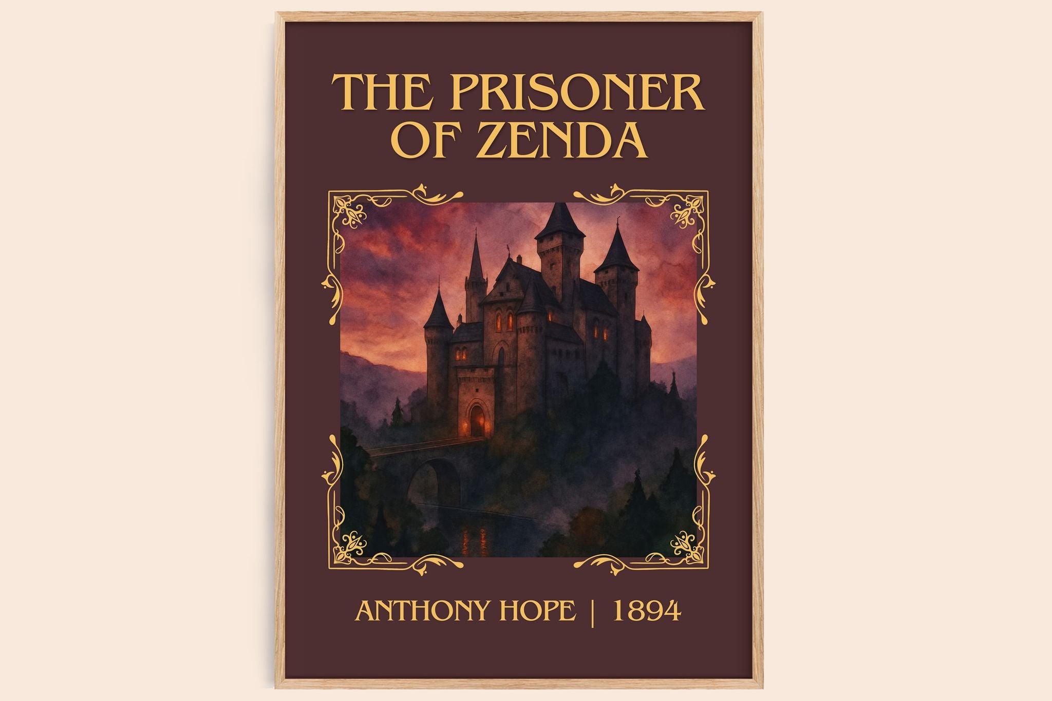 The Prisoner Of Zenda Classic Book Art Print by Anthony Hope