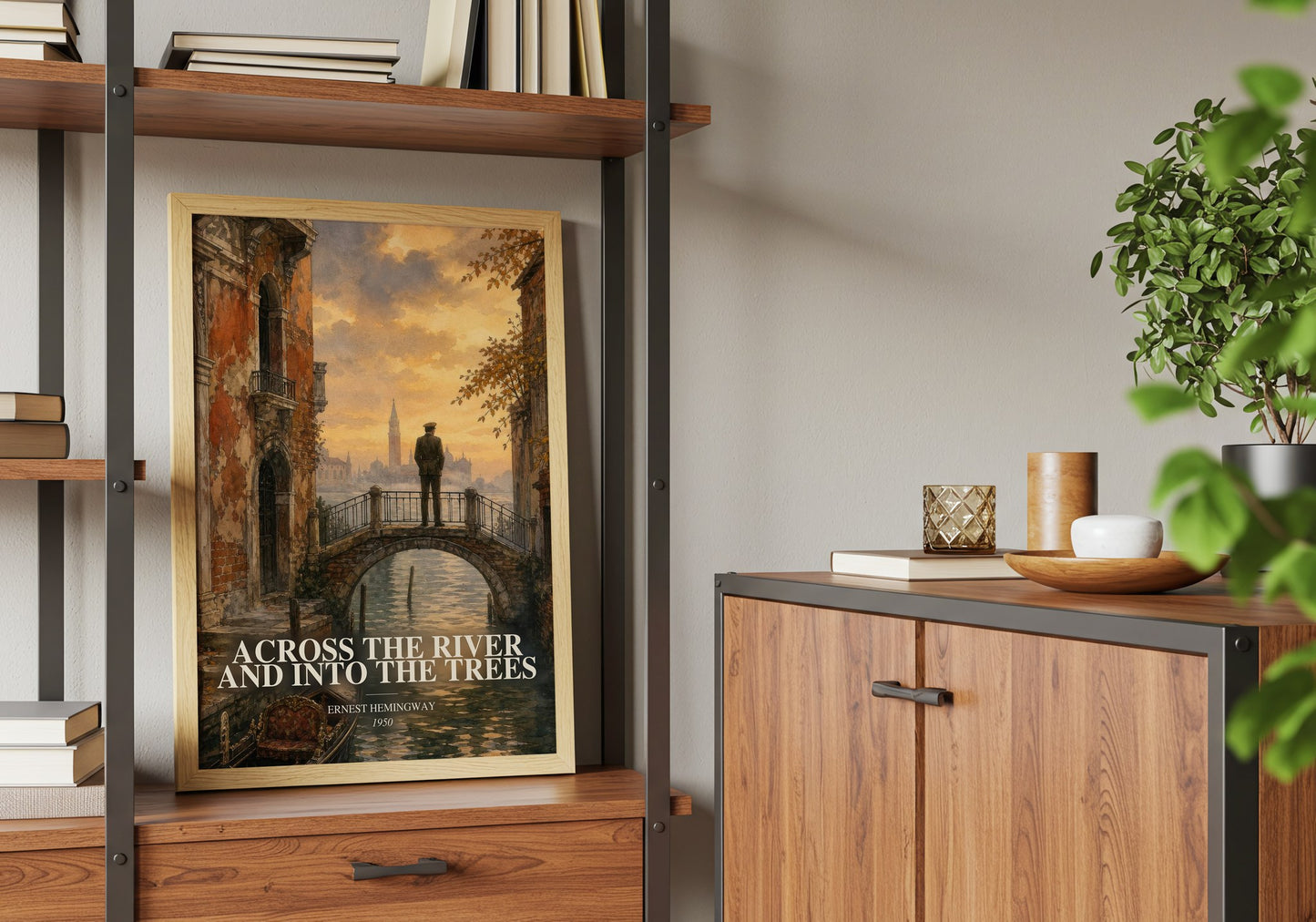 Across The River And Into The Trees book watercolour illustration paper finish options – matte satin gloss