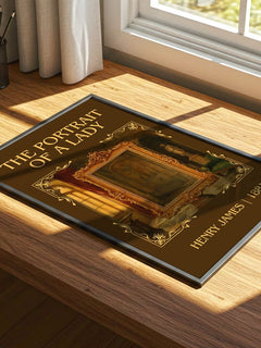The Portrait Of A Lady Classic Book Art Print by Henry James – print on a sunlit desk