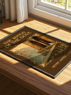 The Wings Of The Dove Classic Book Art Print by Henry James – print on a sunlit desk