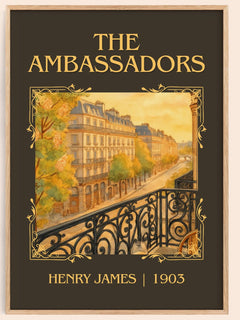 The Ambassadors Classic Book Art Print by Henry James – book poster