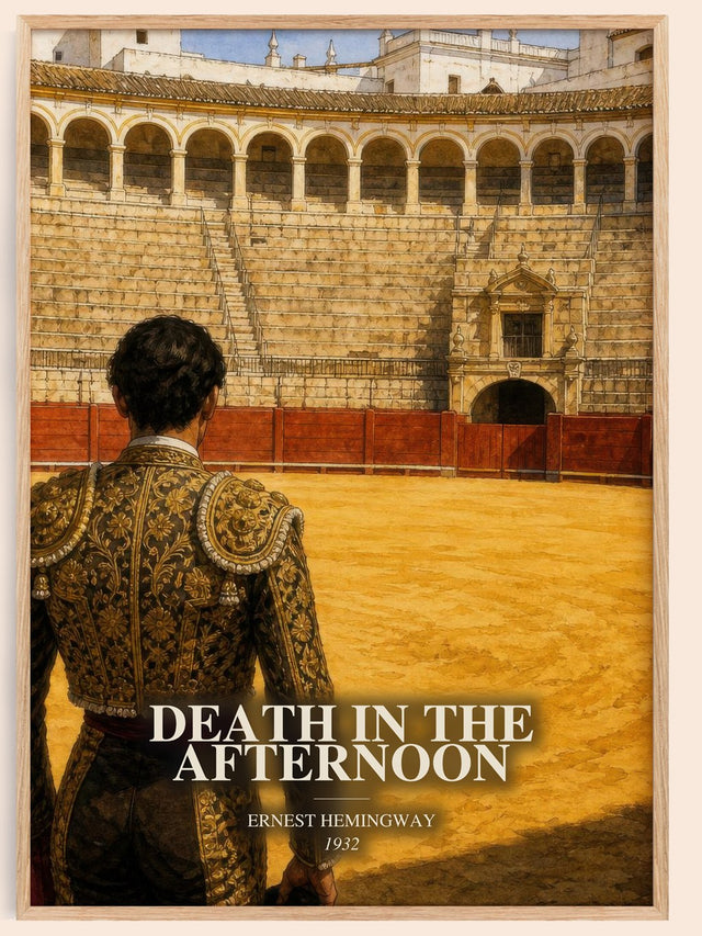 Death In The Afternoon Book Watercolour Illustration by E. Hemingway