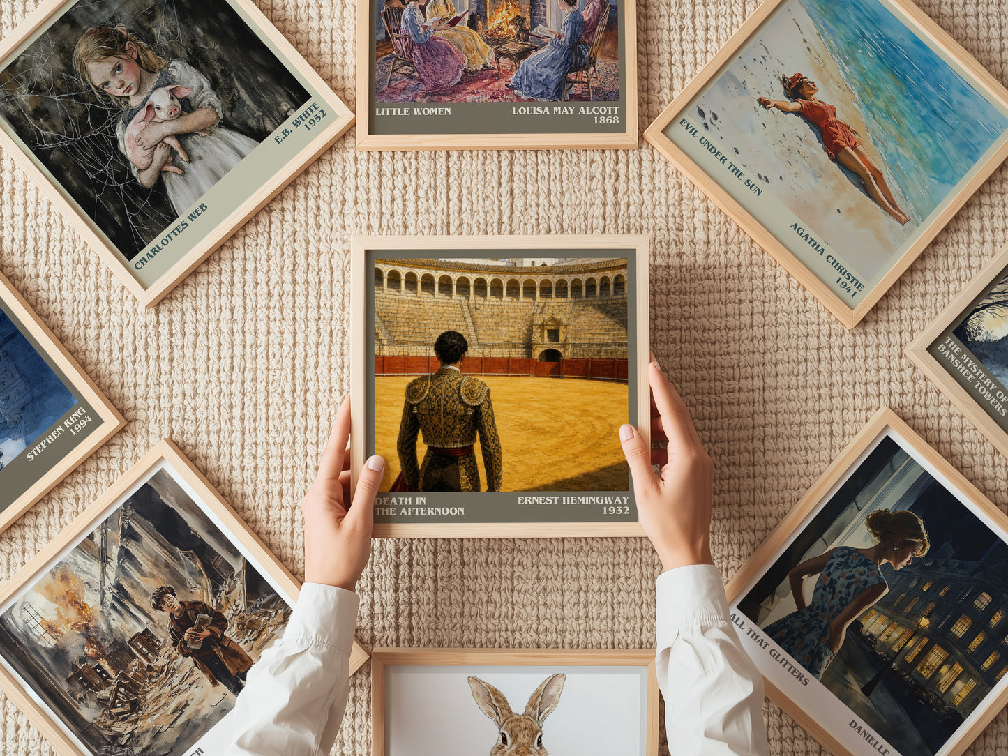 Death In The Afternoon literary book poster framed on wall – non fiction wall art
