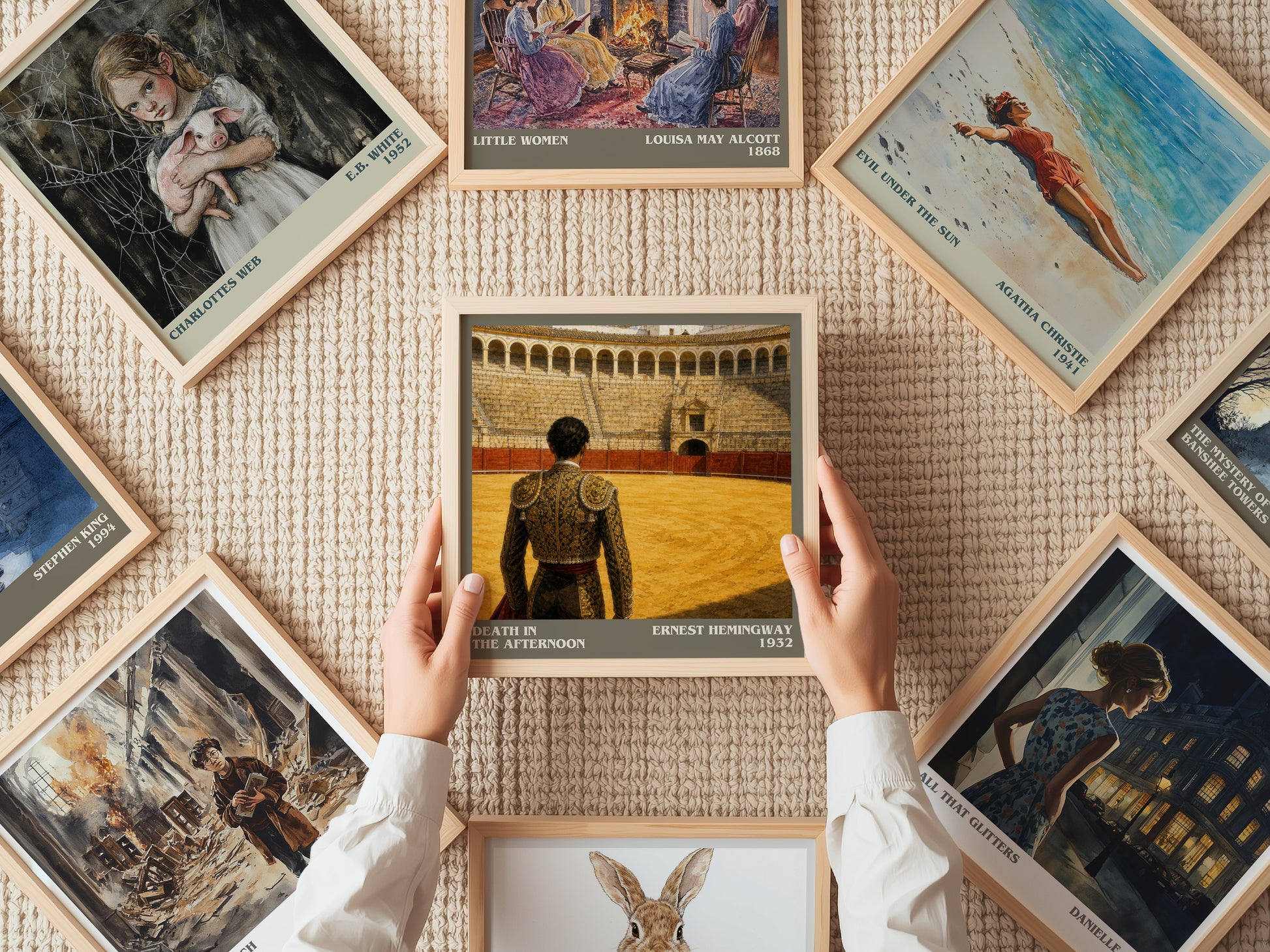 Death In The Afternoon literary book poster framed on wall – non fiction wall art