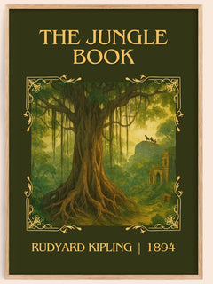 The Jungle Book Classic Book Art Print by Rudyard Kipling – book poster