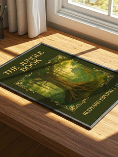 The Jungle Book Classic Book Art Print by Rudyard Kipling – print on a sunlit desk