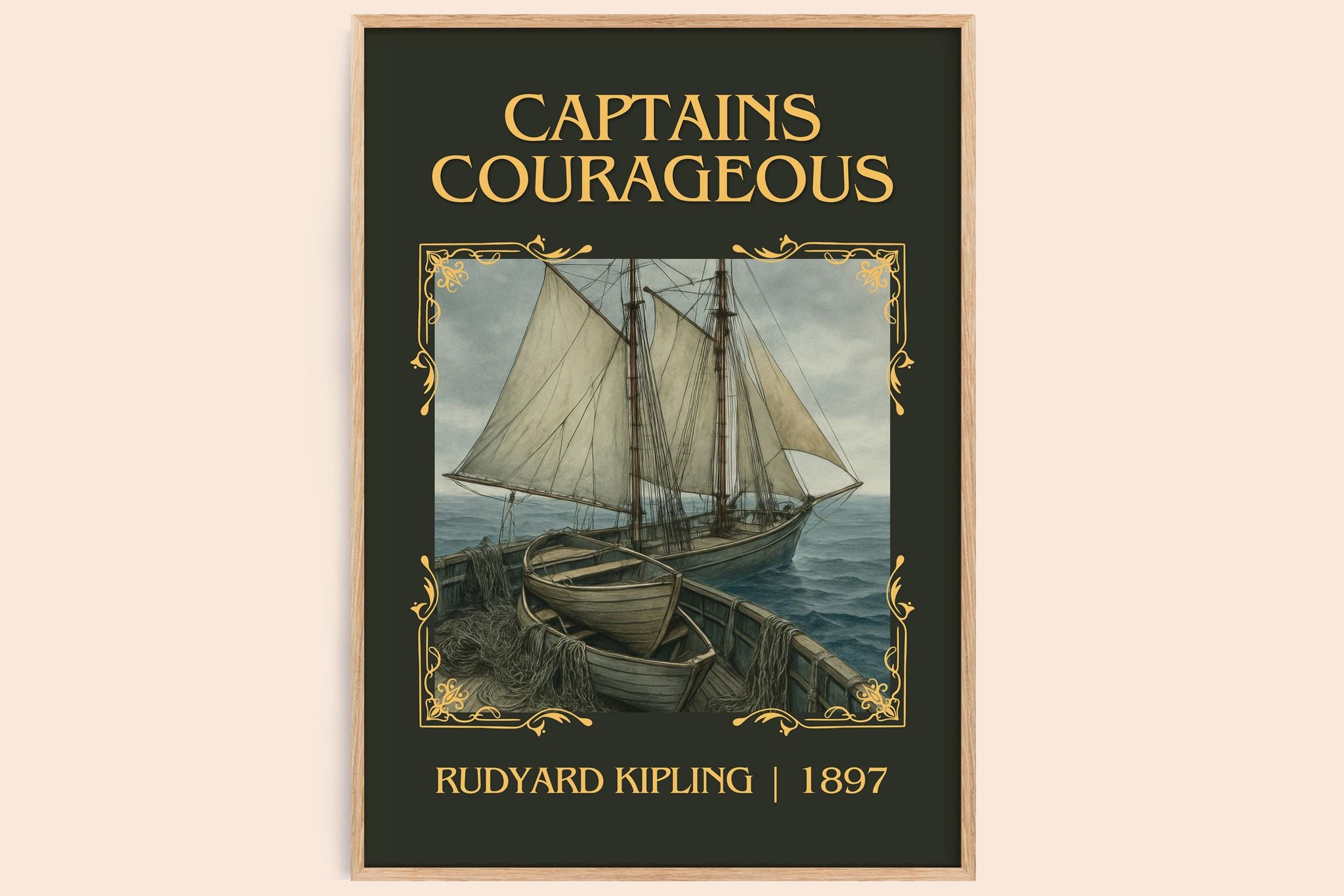 Captains Courageous Classic Book Art Print by Rudyard Kipling