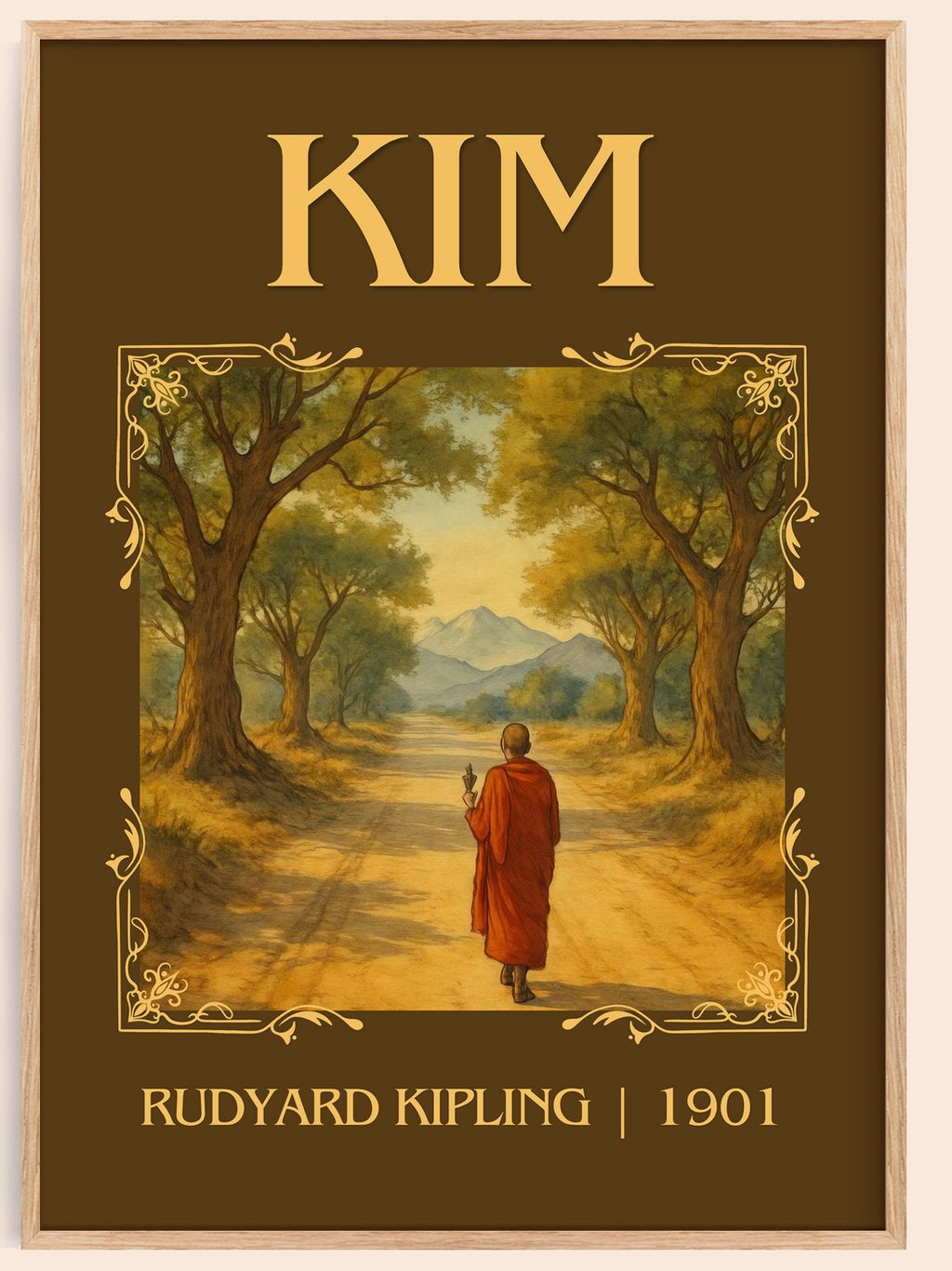 Kim Classic Book Art Print by Rudyard Kipling – book poster