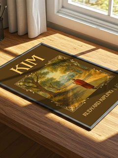 Kim Classic Book Art Print by Rudyard Kipling – print on a sunlit desk