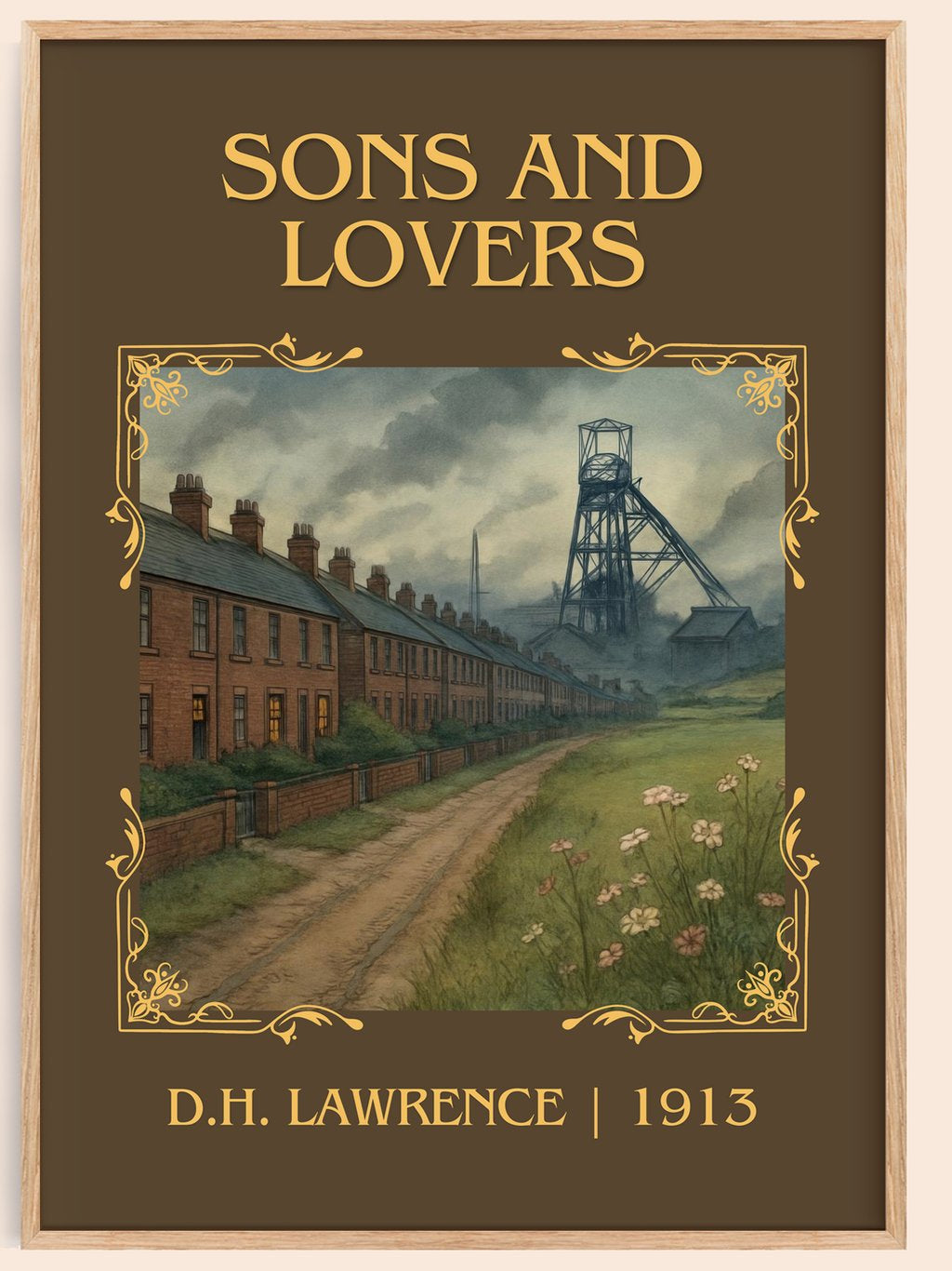 Sons And Lovers Classic Book Art Print by D.H. Lawrence – book poster