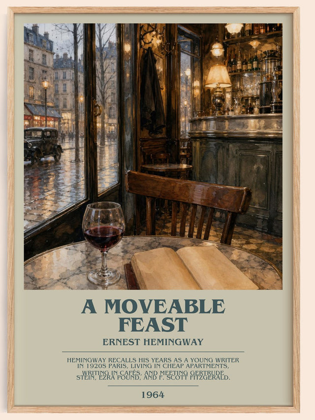 A Moveable Feast Bookish Wall Art by Ernest Hemingway