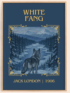 White Fang Classic Book Art Print by Jack London – book poster