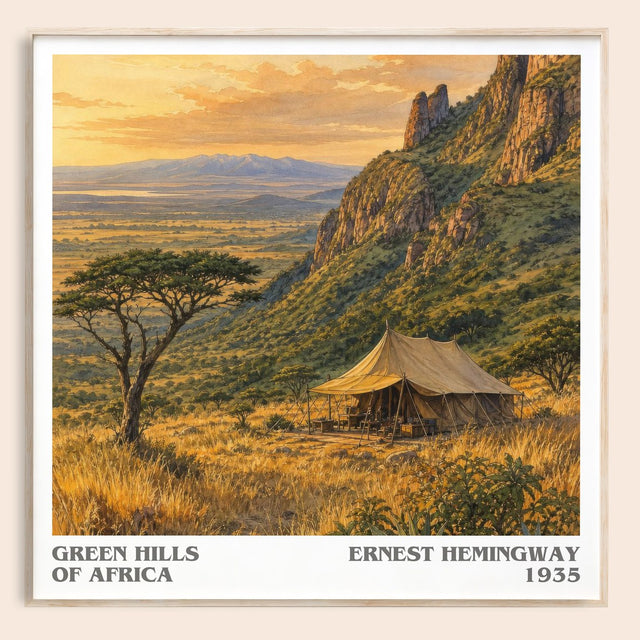 Green Hills Of Africa Literary Art Print by Ernest Hemingway