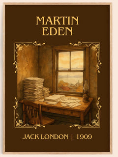 Martin Eden Classic Book Art Print by Jack London – book poster