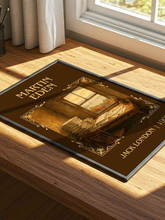 Martin Eden Classic Book Art Print by Jack London – print on a sunlit desk