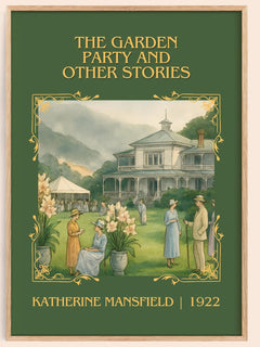 Garden Party And Other Stories Classic Book Art Print by K. Mansfield – book poster