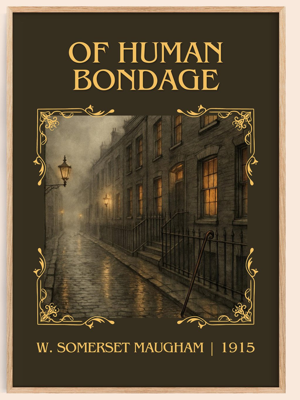 Of Human Bondage Classic Book Art Print by W. Somerset Maugham – book poster