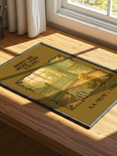 When We Were Very Young Classic Book Art Print by A.A. Milne – print on a sunlit desk