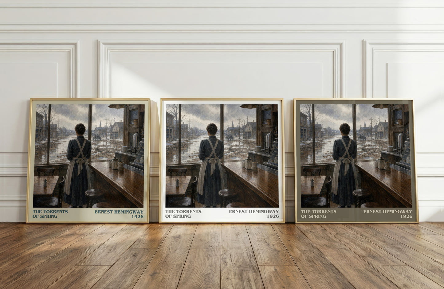The Torrents Of Spring literary art print colour and style options – Ernest Hemingway book art