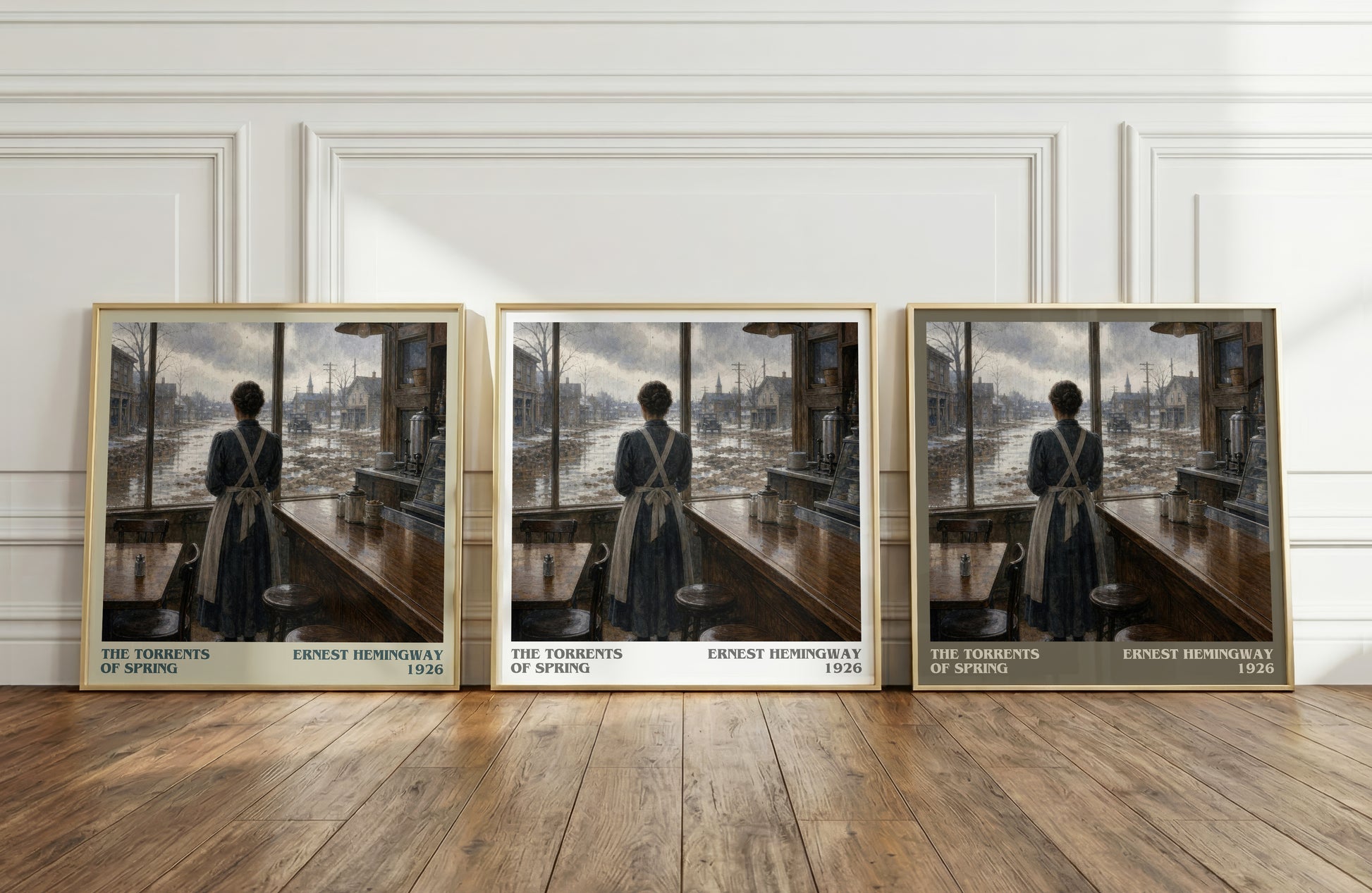 The Torrents Of Spring literary art print colour and style options – Ernest Hemingway book art