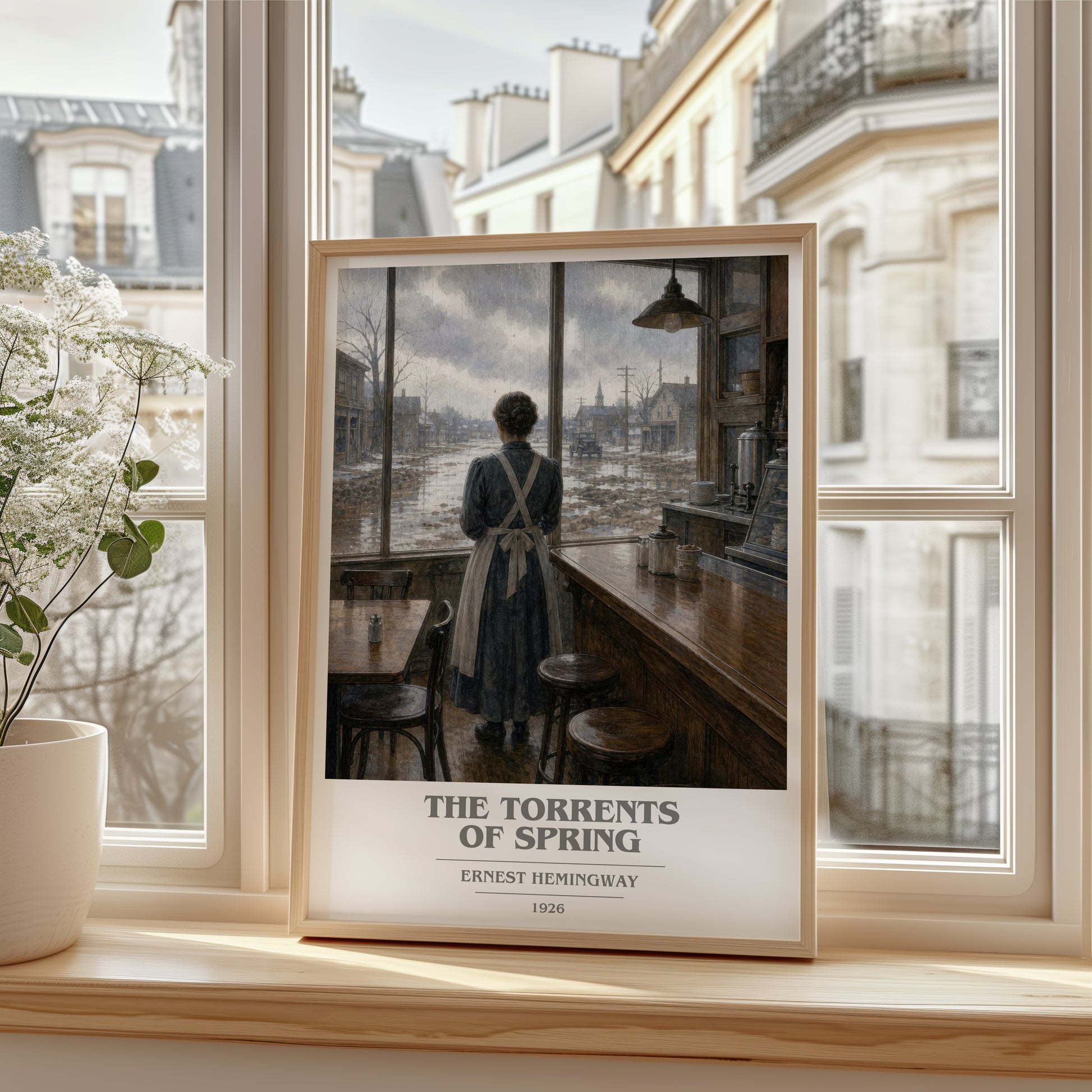 The Torrents Of Spring book cover poster colour and style options – Ernest Hemingway book art