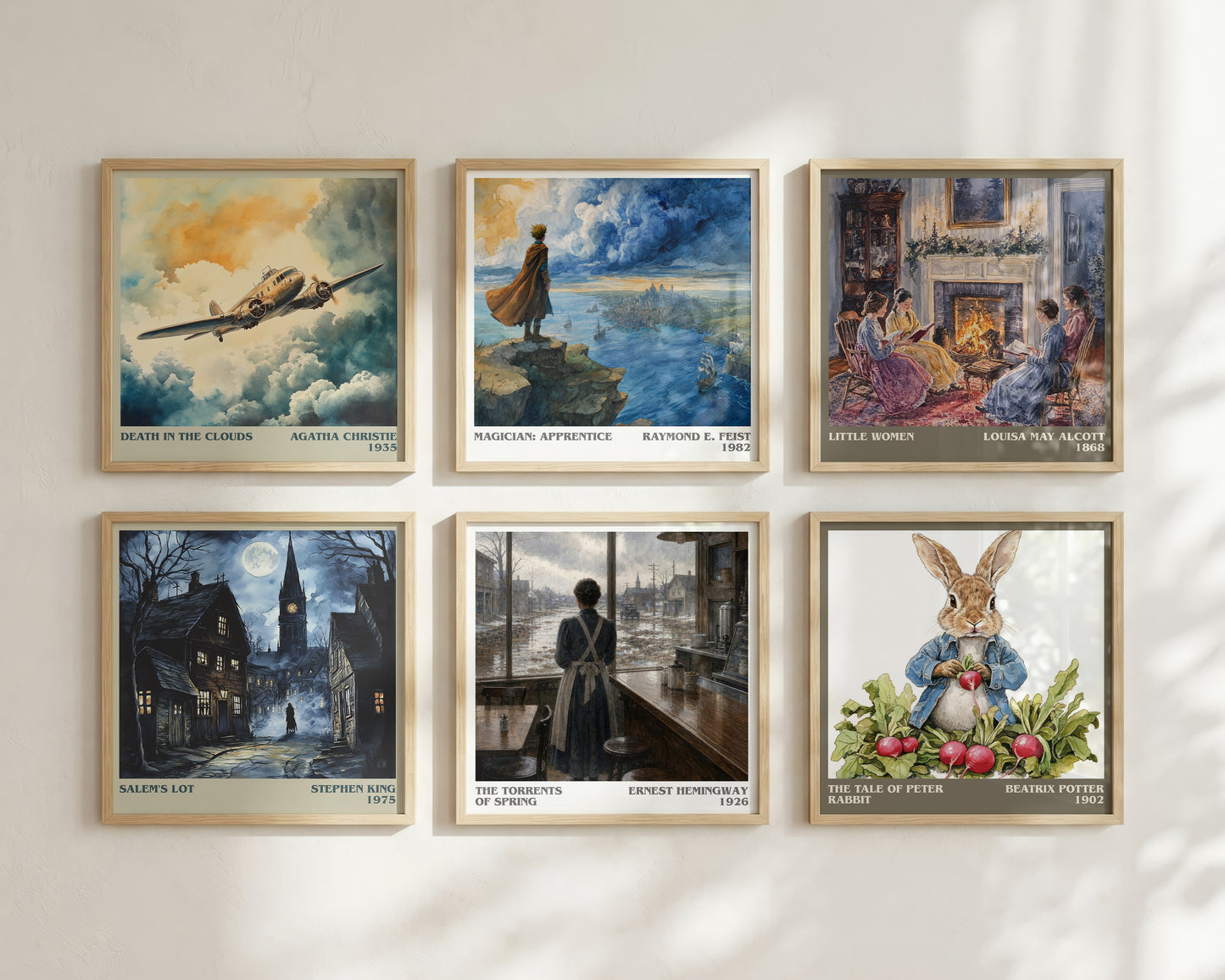 The Torrents Of Spring literary print framed by window – literary home decor