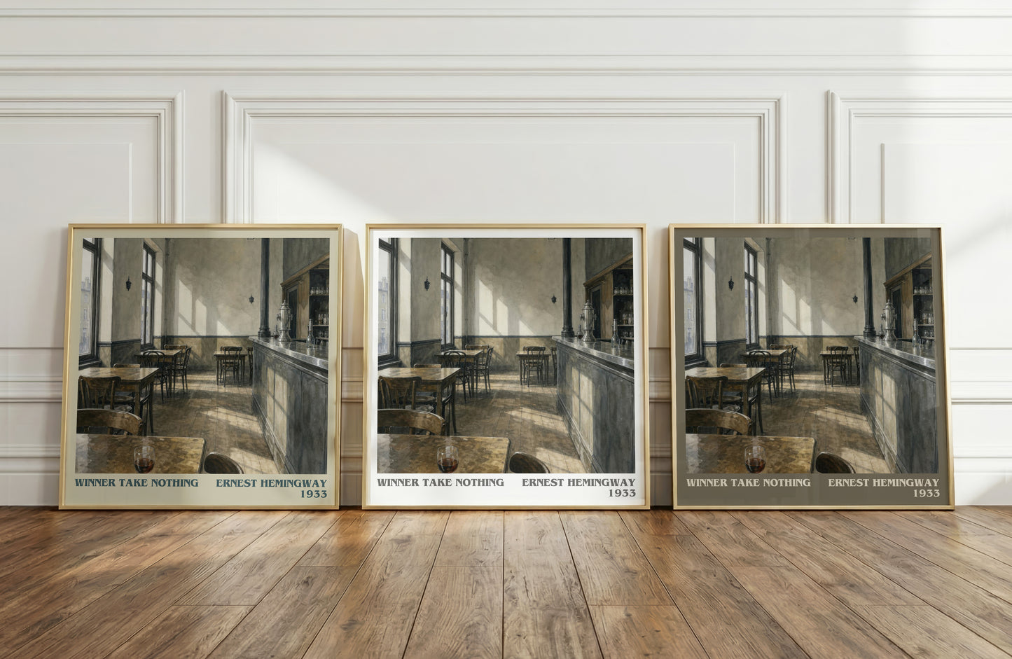 Winner Take Nothing literary art print colour and style options – Ernest Hemingway book art
