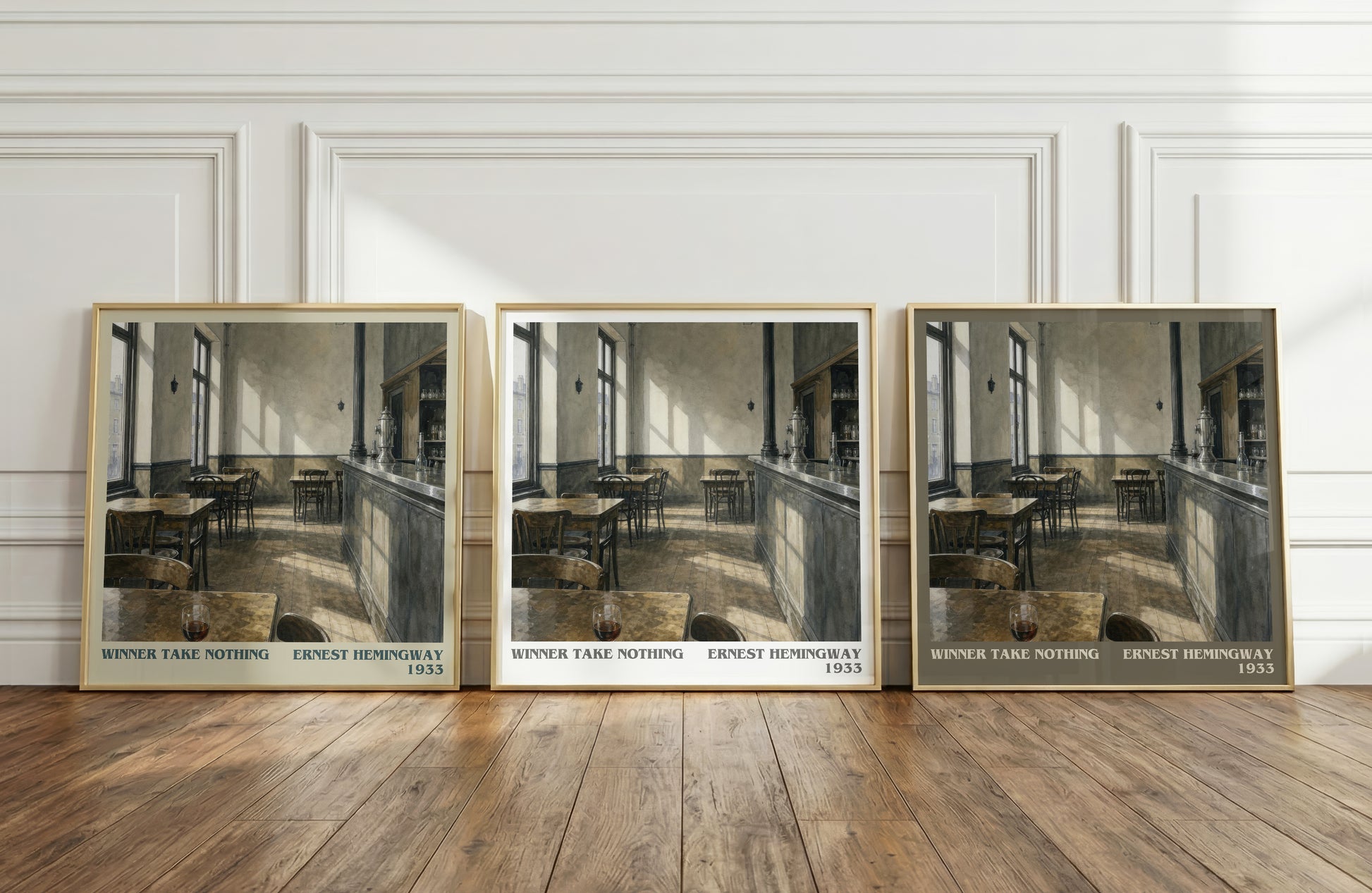Winner Take Nothing literary art print colour and style options – Ernest Hemingway book art