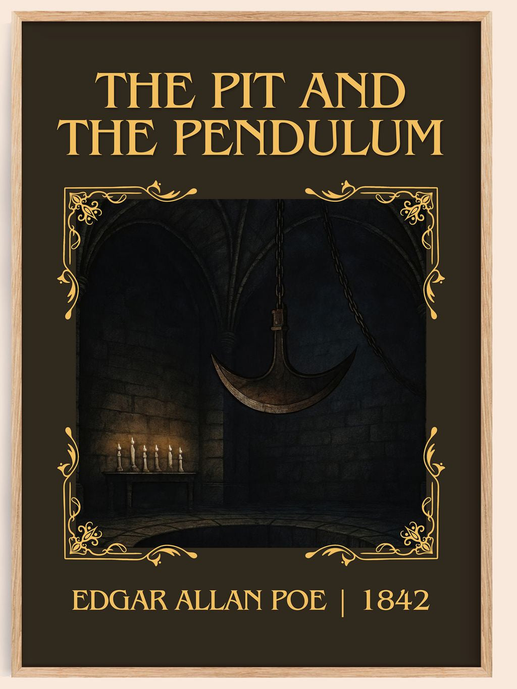 The Pit And The Pendulum Classic Book Art Print by Edgar Allan Poe – book poster