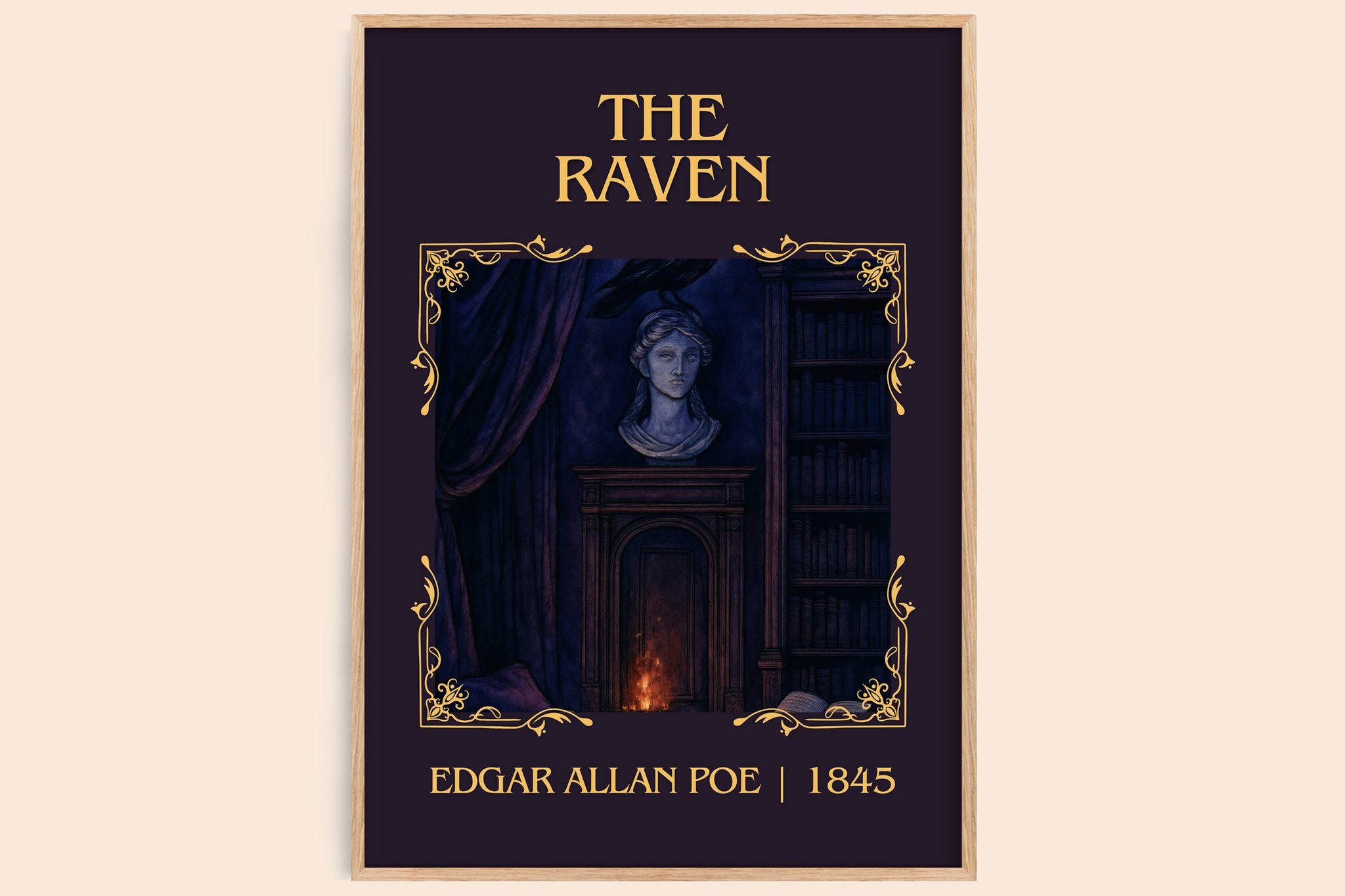 The Raven Classic Book Art Print by Edgar Allan Poe