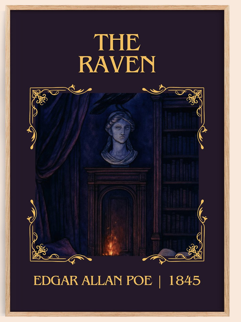 The Raven Classic Book Art Print by Edgar Allan Poe – book poster