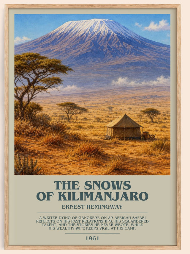The Snows Of Kilimanjaro Bookish Wall Art by Ernest Hemingway