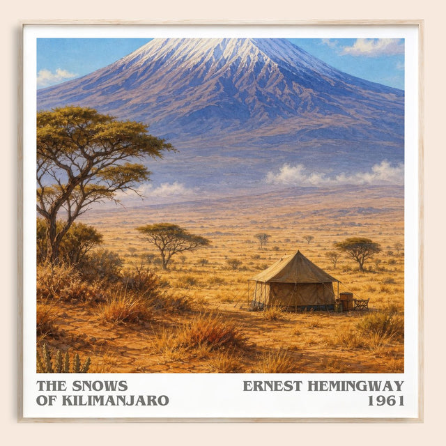 The Snows Of Kilimanjaro Literary Art Print by Ernest Hemingway