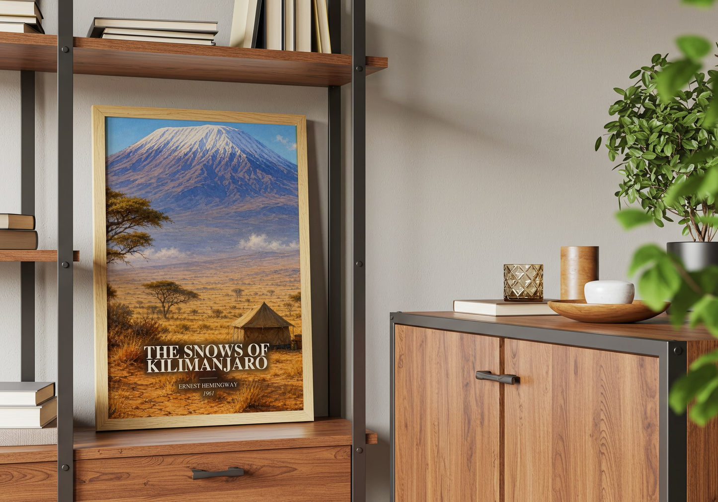 The Snows Of Kilimanjaro book watercolour illustration paper finish options – matte satin gloss