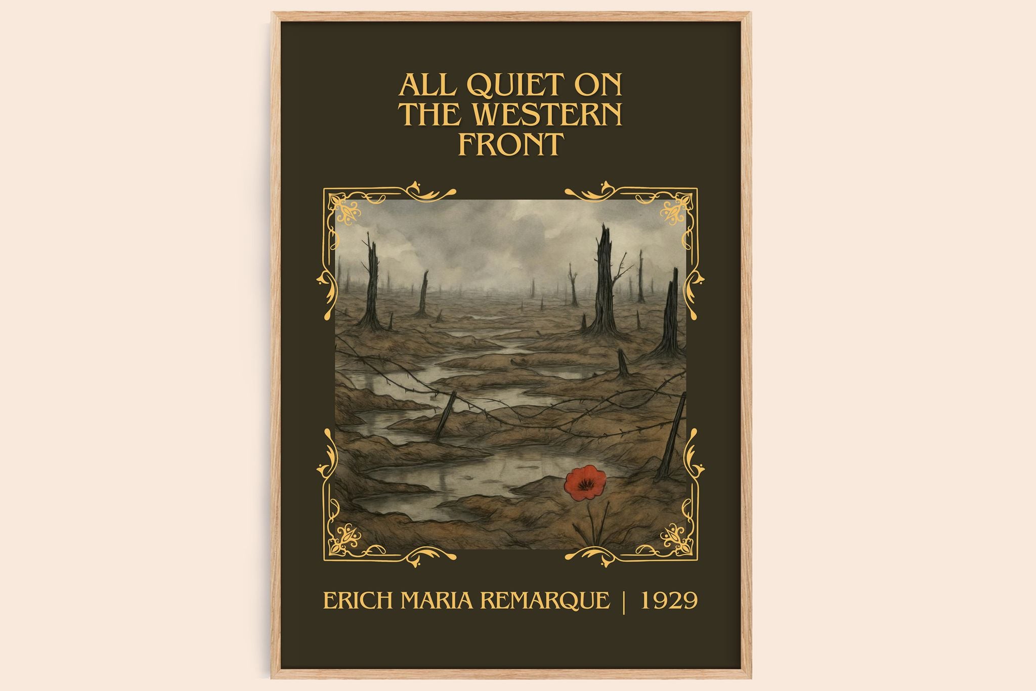 All Quiet On The Western Front Classic Book Art Print by E. Remarque