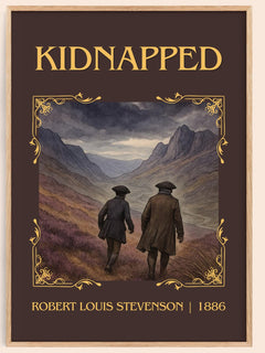 Kidnapped Classic Book Art Print by Robert Louis Stevenson – book poster