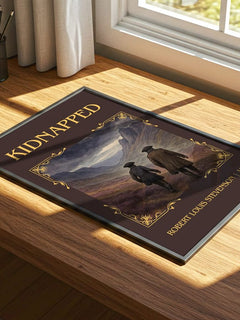 Kidnapped Classic Book Art Print by Robert Louis Stevenson – print on a sunlit desk