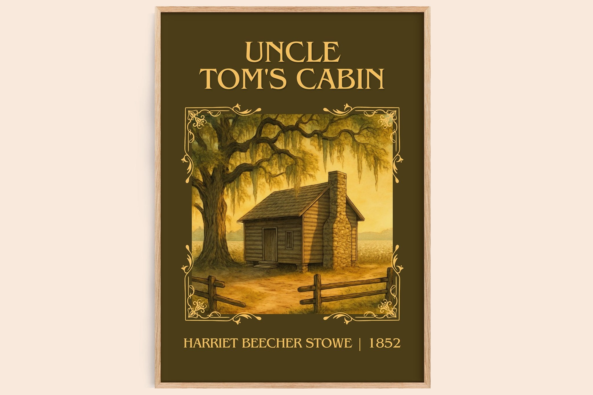 Uncle Tom's Cabin Classic Book Art Print by Harriet Beecher Stowe