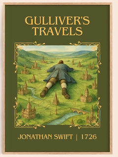 Gulliver'S Travels Classic Book Art Print by Jonathan Swift – book poster