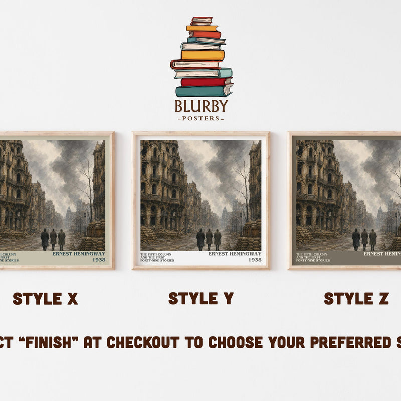 The Fifth Column And The First Forty-Nine Stories literary print in frame leaning in hallway – literary fiction wall art