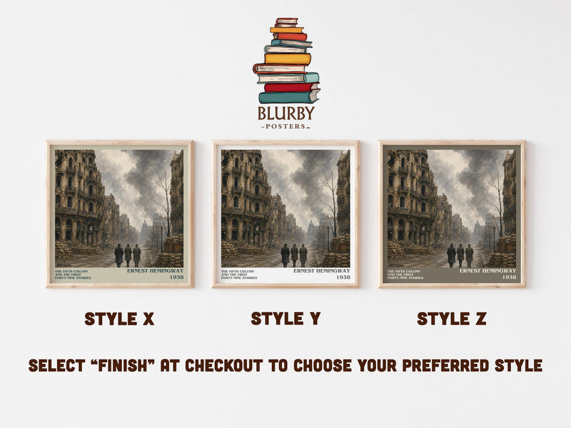 The Fifth Column And The First Forty-Nine Stories literary print in frame leaning in hallway – literary fiction wall art