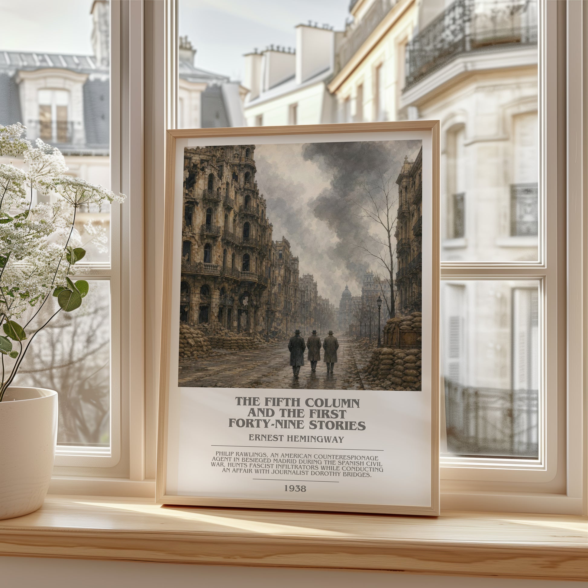 The Fifth Column And The First Forty-Nine Stories bookish poster colour and style options – Ernest Hemingway book art