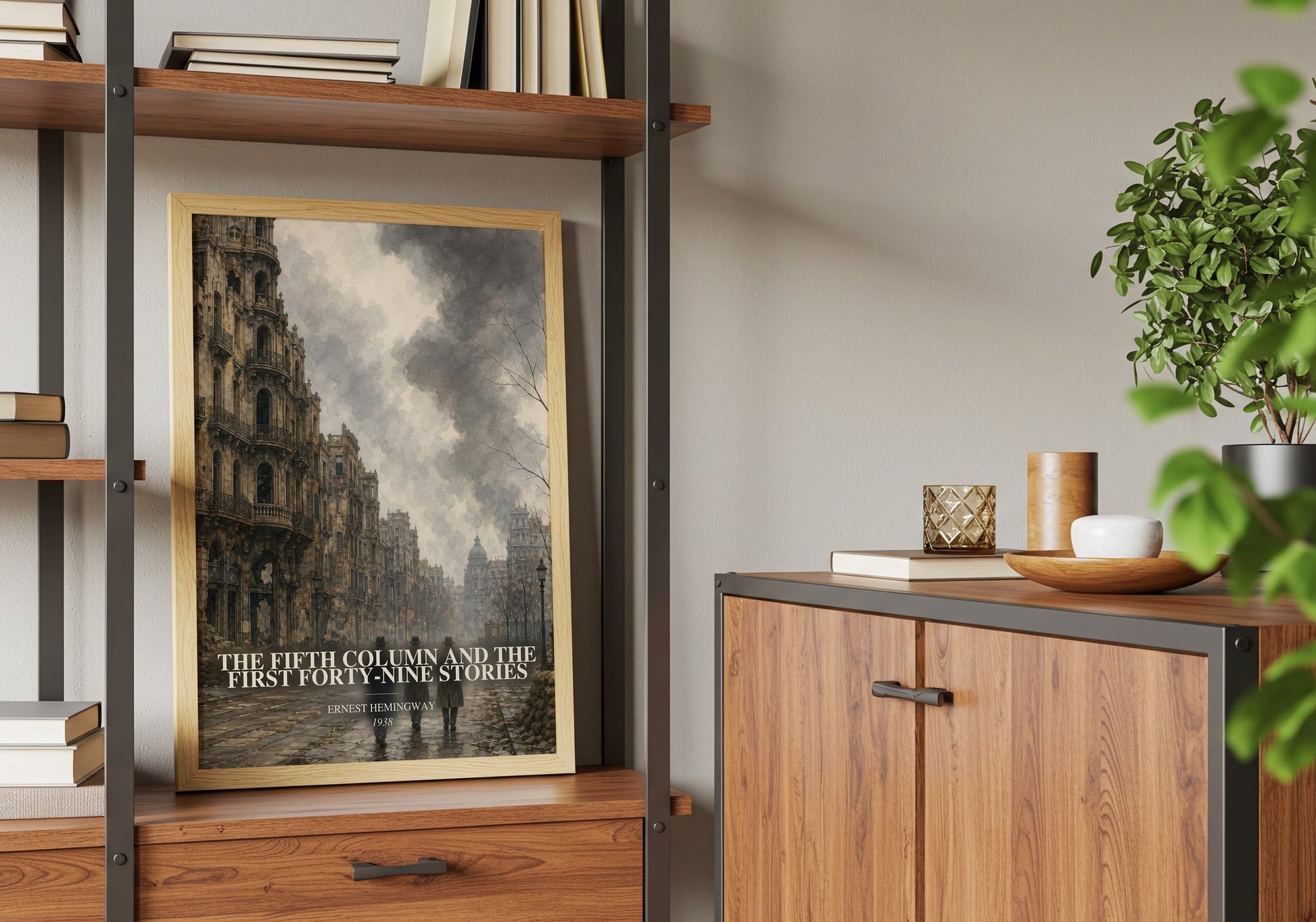 The Fifth Column And The First Forty-Nine Stories book watercolour illustration paper finish options – matte satin gloss